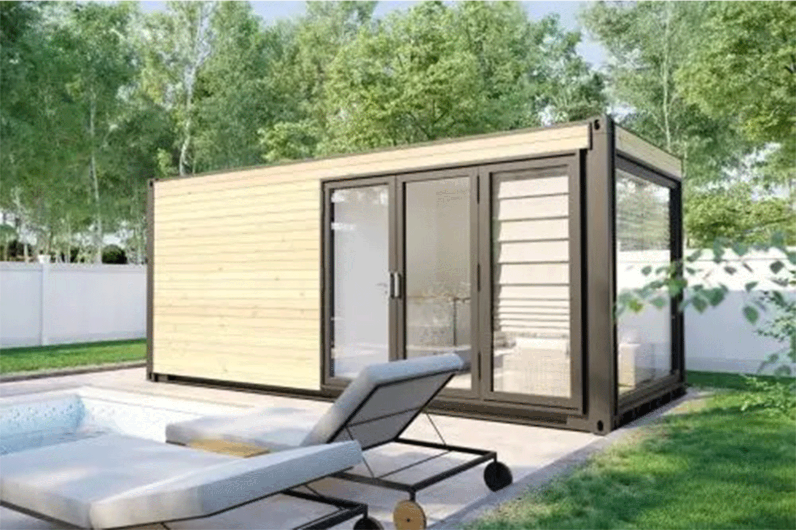V7″ 6X2M CABINA SAUNA CONTENEDOR